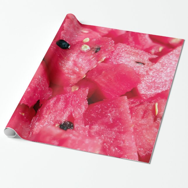 nytt fruktigt foto av skivad vattenmelonsallad presentpapper (Utrullad)
