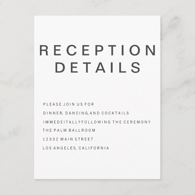 Nytt Goth Minimalistiskt Tillbehörskort Tilläggskort (Framsida)