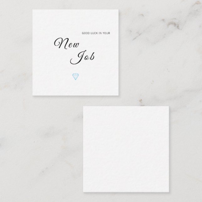 Nytt Grattis-kort för jobb i Lycka till Tilläggskort (Fram/baksida)