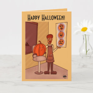 Nytt halloween-mappat gratulationskort kort