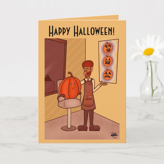 Nytt halloween-mappat gratulationskort kort (Liten växt)