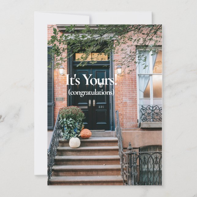 Nytt hälsningskort för Grattisar i hemmet Kort (Framsida)