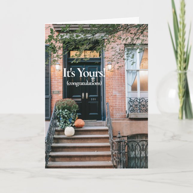 Nytt hälsningskort för Grattisar i hemmet Kort (Framsida)