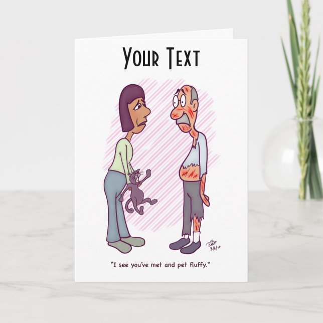Nytt hälsningskort för sällskapsdjur tack kort (Framsida)