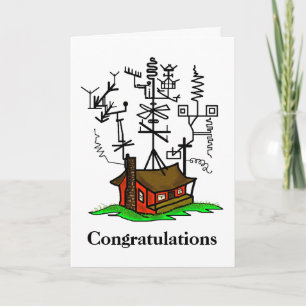 Nytt Ham Radio Greeting Card för hemham Anpassa de Kort