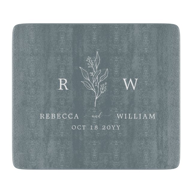 Nytt handskrivet handskript för Dusty Blue-Blommig (Framsidan)