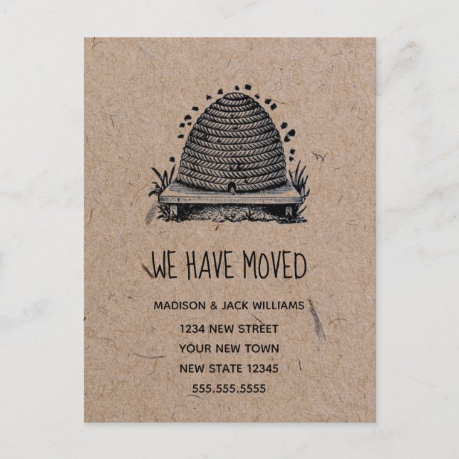 Nytt hem | Byte av adress | Meddelande om Flytta Vykort (Framsida)