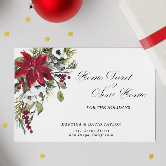 Nytt hem för Helgdagarna Julmeddelande Vykort (Skapare uppladdad)