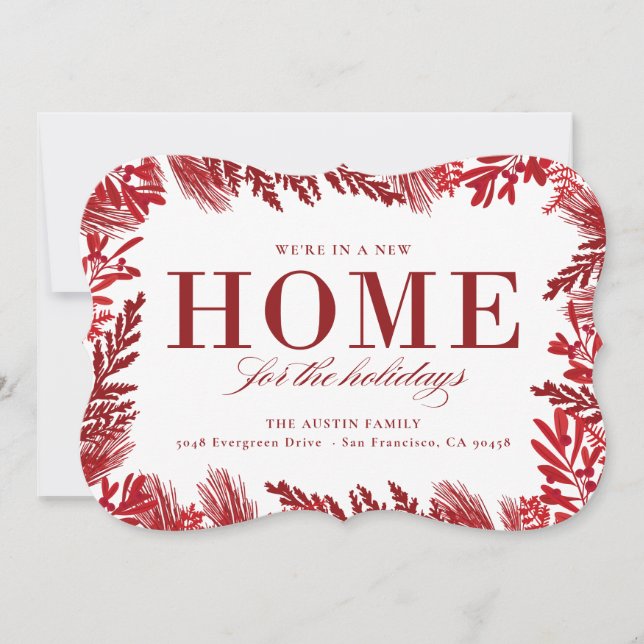 Nytt hem för helgdagarnas flytta julkort (Framsida)
