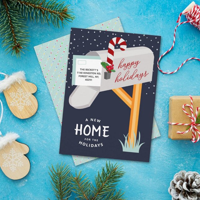 Nytt hem för Helgdagarnas Flytta-meddelande Julkort (Skapare uppladdad)