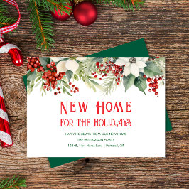 Nytt hem för helgen Underrättelse om flytt till ny Julkort