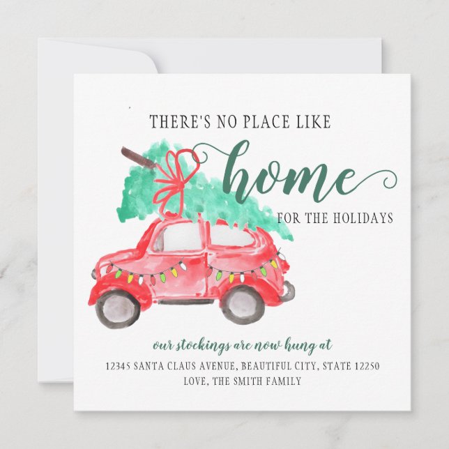 Nytt hem för Julgran Helgdagarnas Flytta Meddelande (Framsida)