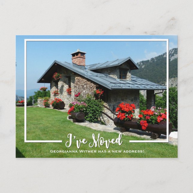 Nytt hem Foto Jag har flyttat meddelande Vykort (Framsida)