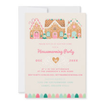 Nytt hem-gingerbröd-julkort