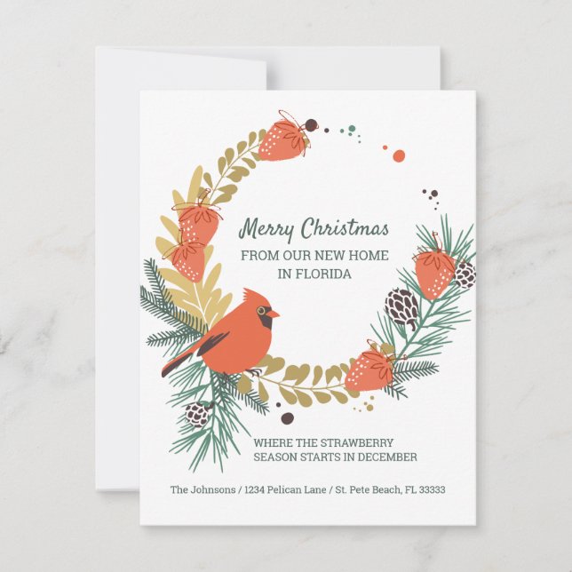 Nytt hem i Florida Strawberry-julfransen Meddelande (Framsida)