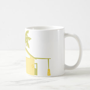 Nytt hem i handflatorna kaffemugg