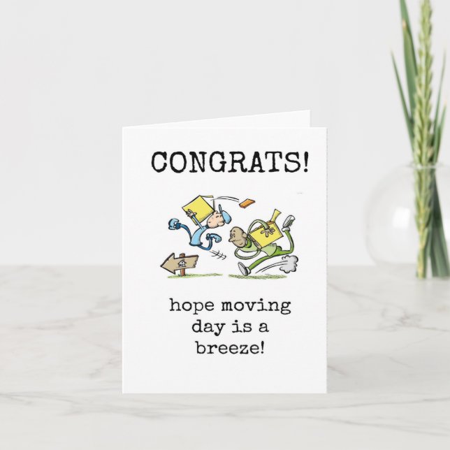 Nytt Hem, Inflyttningskort, Sarksastiskt, Roligt Kort (Framsida)