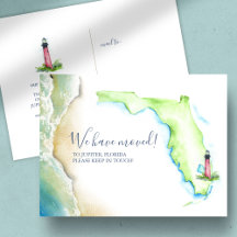 Nytt hem Jupiter Florida flyttningsmeddelande