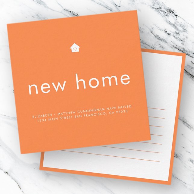 Nytt hem med modern Bright Färg-minimalistisk nyst Anteckningskort (Skapare uppladdad)