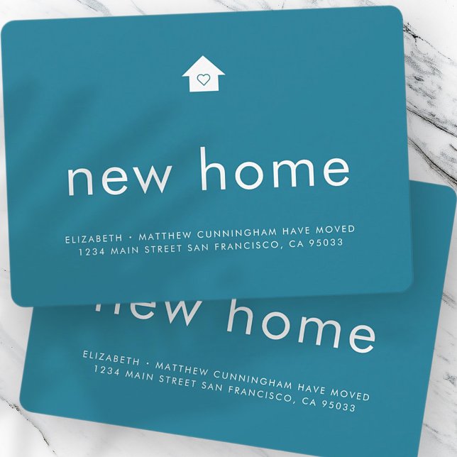 Nytt hem med modern Bright Färg-minimalistisk nyst Meddelande (Skapare uppladdad)