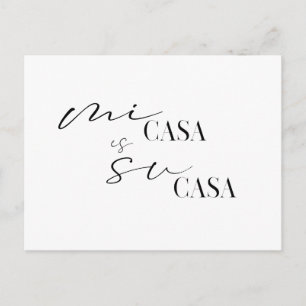 Nytt hem-Mi Casa-Vi har flyttat Nytt adress Vykort