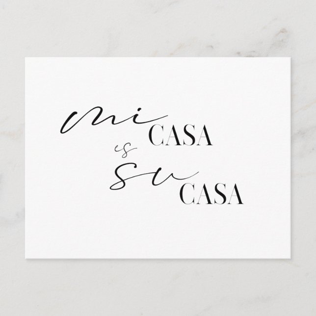 Nytt hem-Mi Casa-Vi har flyttat Nytt adress Vykort (Framsida)