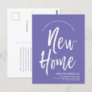 Nytt hem Minimal lavender Ny adress Vykort