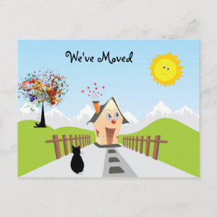 Nytt hem- nytt adress för vi har flyttat meddelande vykort