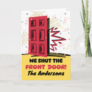 Nytt hem och Adress Stäng ytterdörren Kort