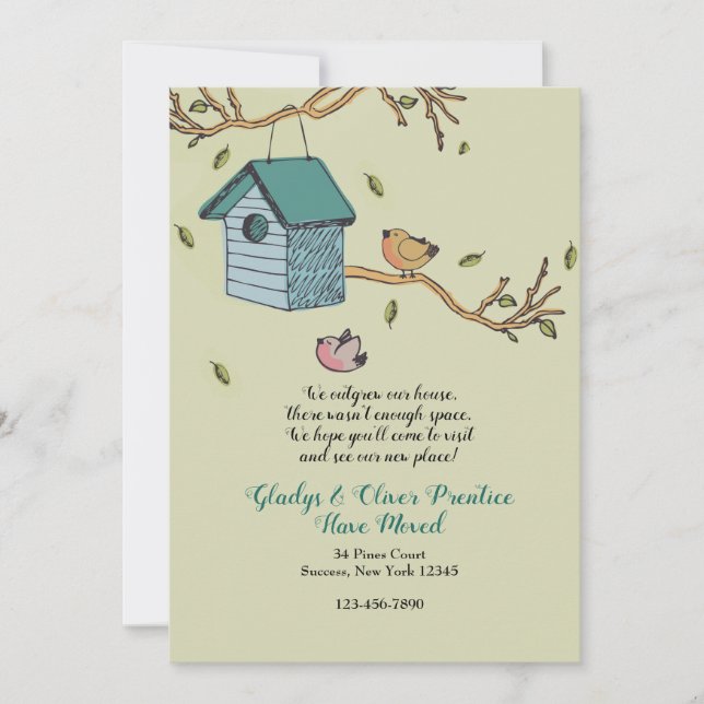 Nytt hem- rört meddelande inbjudningar (Framsida)