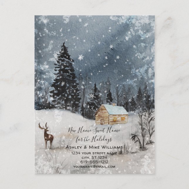 Nytt hem söta hem Flyttadress vykort (Framsida)