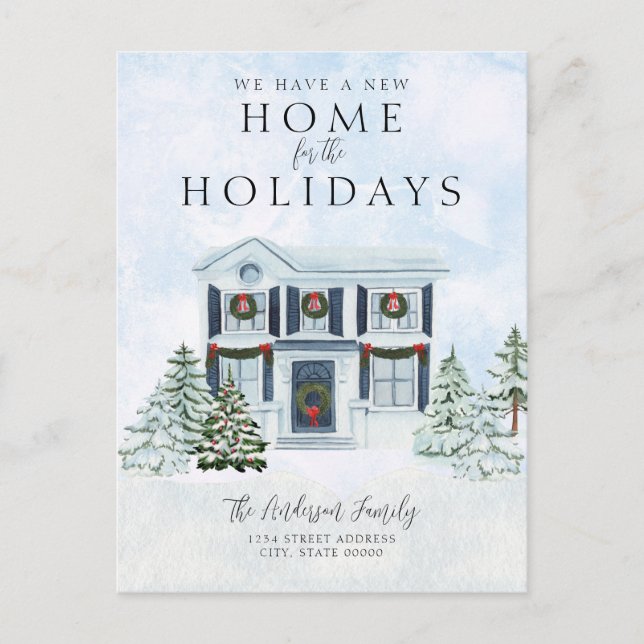 Nytt hem Vi Flyttat julens Helgdag Flytta Meddelande Vykort (Framsida)