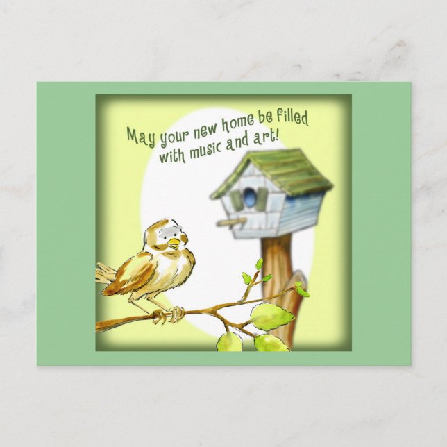 Nytt hem vykort (Framsida)