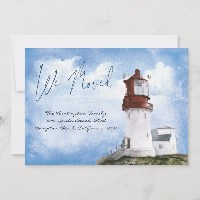 Nytt hembussfack Vi Flyttat Nytt adress Meddelande (Framsida)