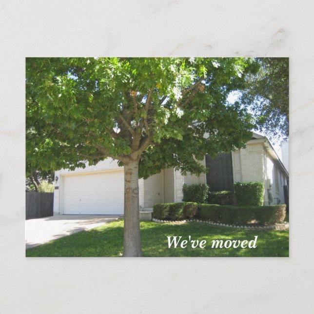 Nytt hembyte för Adress Anpassningsbar House Photo Meddelande Vykort (Framsida)