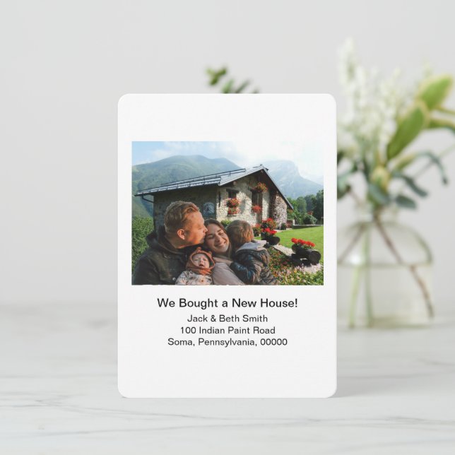 Nytt hemfoto-Vi har flyttat Inbjudningar (Stående Fram)