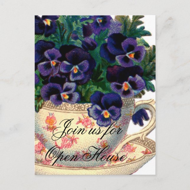 Nytt hemmakontaktkort för öppnad hemmet inbjudan vykort (Framsida)