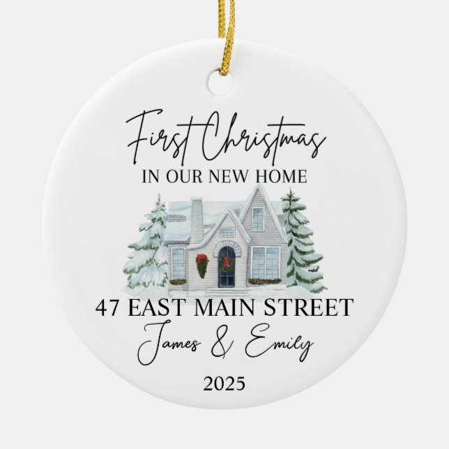Nytt hemornament, Hem-julprydnad Julgransprydnad Keramik (Framsidan)