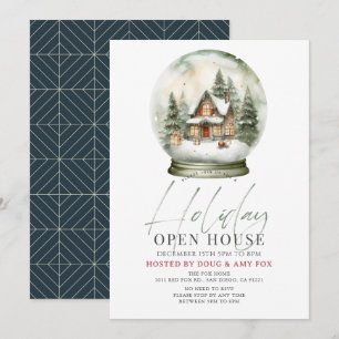 Nytt Home Snö Globe jul Helgdag Open House Inbjudningar