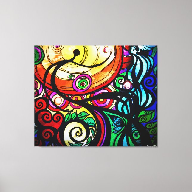 Nytt hopp (arbetsyta) canvastryck (Framsida)