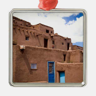 Nytt hus för Pueblo för SouthwestTaos Adobe - Julgransprydnad Metall