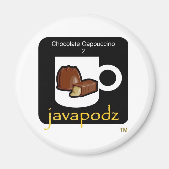 Nytt JavaPodz Chocolate Cappuccino Magnet (Framsidan)