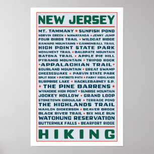 Nytt - jersey som fotvandrar slingor poster