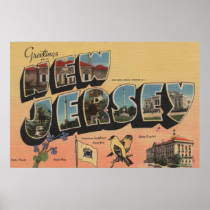 Nytt - jersey (statlig huvudstad/blomma/fågeln) poster