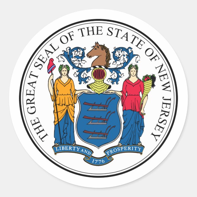 Nytt - jersey, USA Runt Klistermärke (Framsida)