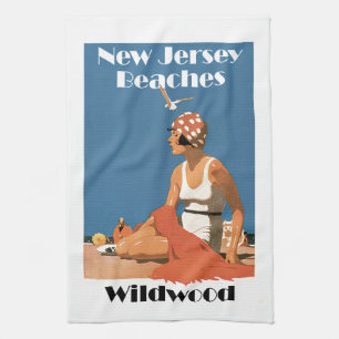 Nytt - jerseyen sätter på land ~ Wildwood Kökshandduk