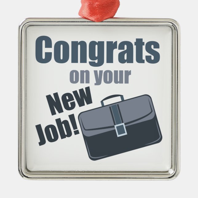 Nytt jobb julgransprydnad metall (Framsidan)