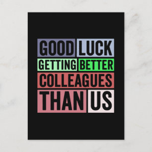 Nytt jobb roligt   Avsked kollega som lämnar   Bra Vykort