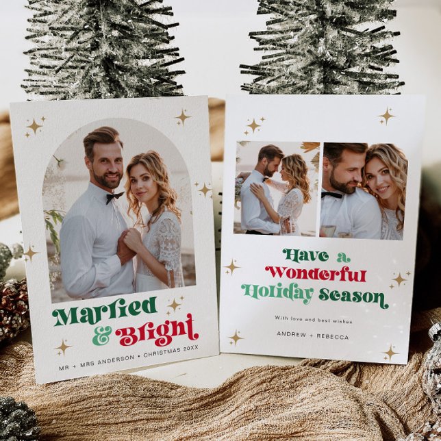 Nytt julkort Photo Boho-Helgdag Card (Skapare uppladdad)