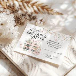 Nytt kapitel Begin Bok Blommor Baby Shower-bladet Tilläggskort